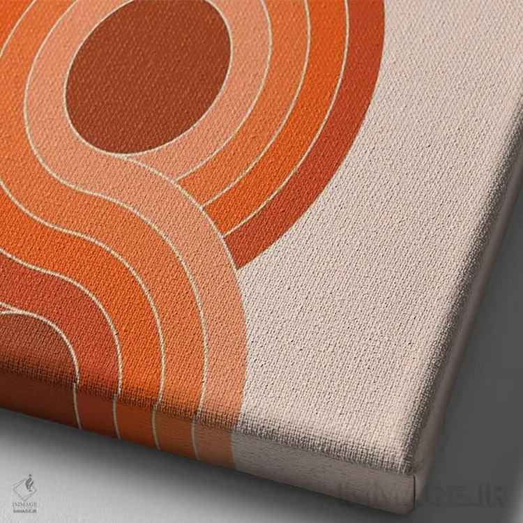 تابلو انتزاعی زنجیره صخره سرخ اثر دیزاینز سرکا ۷۸ - نمای نزدیک بافت بوم