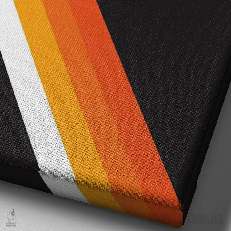 تابلو انتزاعی حلقه زن شعله اثر دیزاینز سرکا ۷۸ - نمای نزدیک بافت بوم