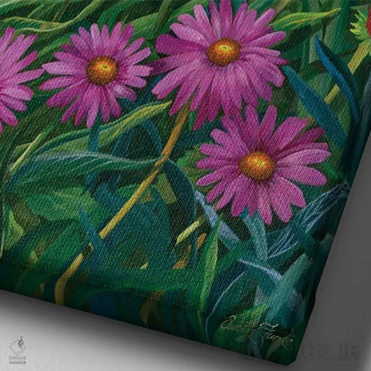 تابلو دکوراتیو نسل جدید اثر کرتیس فانک - نمای نزدیک بافت بوم