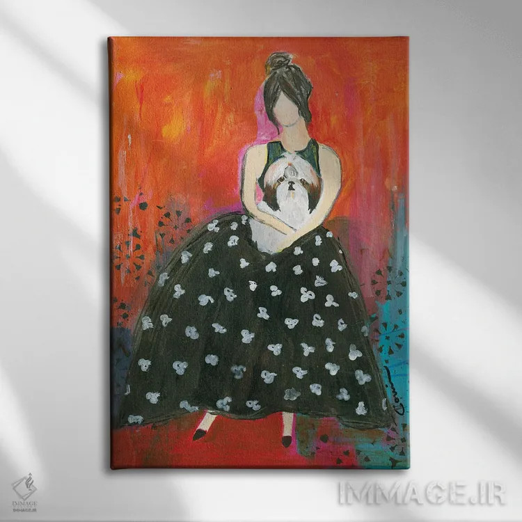 تابلو دکوراتیو قلب ها اسیر شده اند اثر کانی کالم - نمای روبهرو روی دیوار