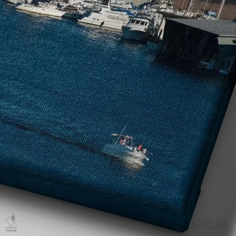 تابلو دکوراتیو Seattle, Washington, USA,محله ساوت لیک یونیون و کوه رینیر ا… اثر چارلز کراست - نمای نزدیک بافت بوم