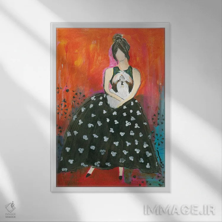 تابلو دکوراتیو قلب ها اسیر شده اند اثر کانی کالم - نمای قابدار سفید