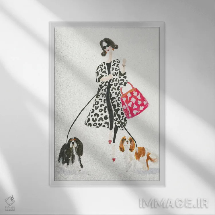 تابلو دکوراتیو پیک نیک در شنبه اثر کانی کالم - نمای قابدار سفید