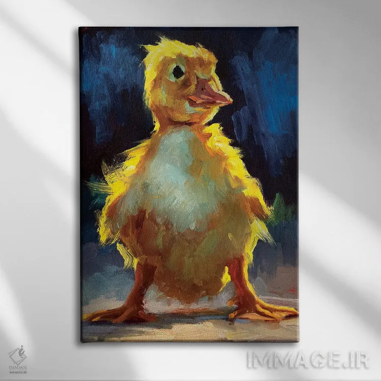 تابلو دکوراتیو جوجه اردک شیک اثر چری کریستنسن - نمای روبهرو روی دیوار