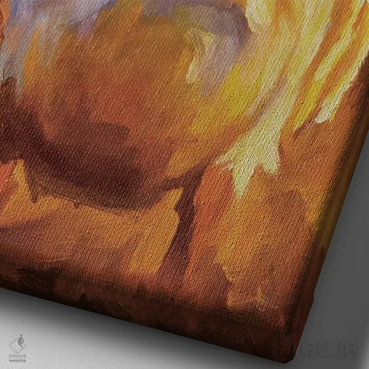 تابلو دکوراتیو جهت جدید اثر چری کریستنسن - نمای نزدیک بافت بوم