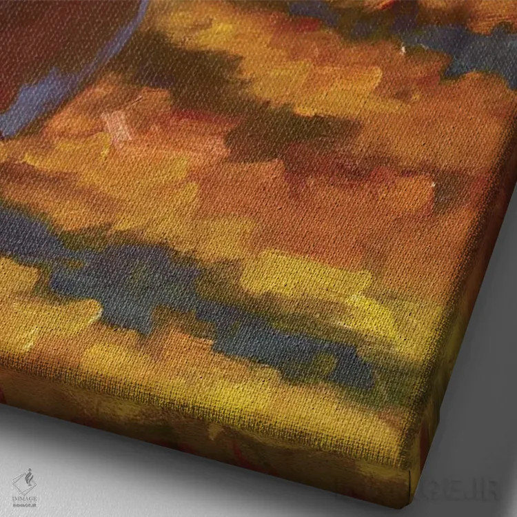 تابلو دکوراتیو به آرامی وارد شدن اثر چری کریستنسن - نمای نزدیک بافت بوم