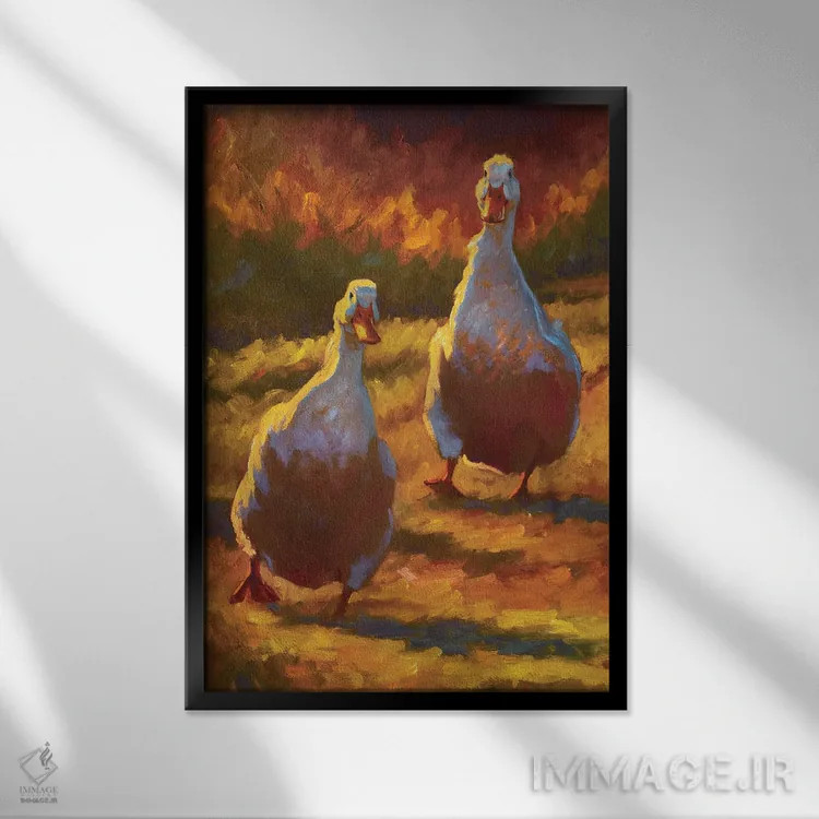 تابلو دکوراتیو به آرامی وارد شدن اثر چری کریستنسن - نمای قابدار مشکی