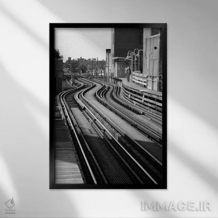تابلو دکوراتیو شیکاگو اثر جی لاندو - نمای قابدار مشکی