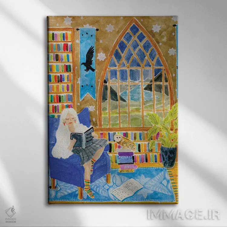 تابلو دکوراتیو لونا لاوگود اثر کارولین چسیا - نمای روبهرو روی دیوار