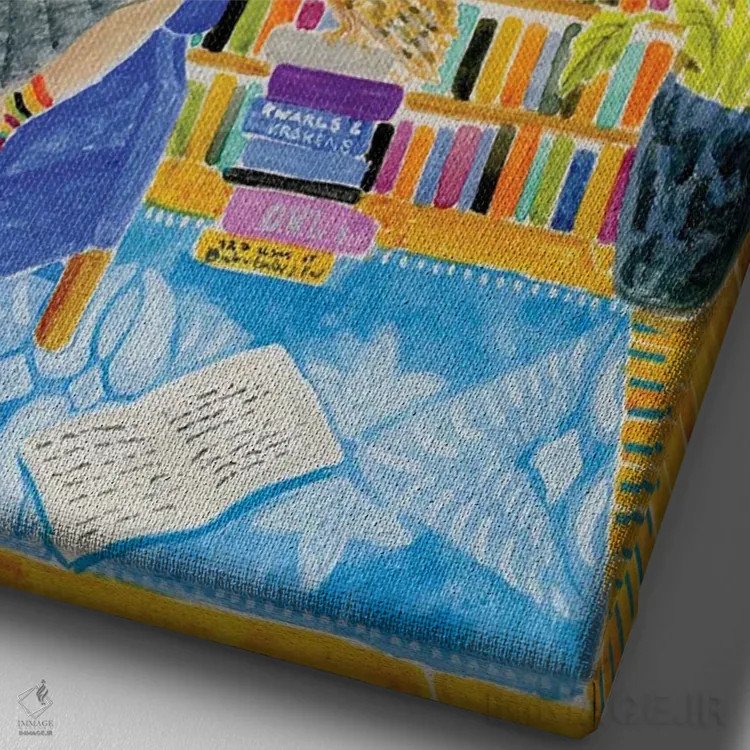 تابلو دکوراتیو لونا لاوگود اثر کارولین چسیا - نمای نزدیک بافت بوم