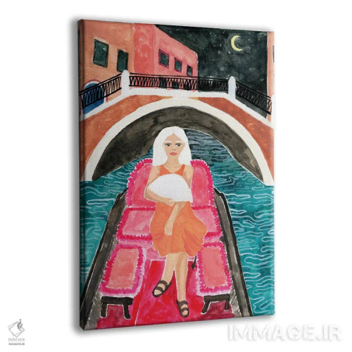 تابلو دکوراتیو گوندولا در ونیز اثر کارولین چسیا - نمای پرسپکتیو محصول