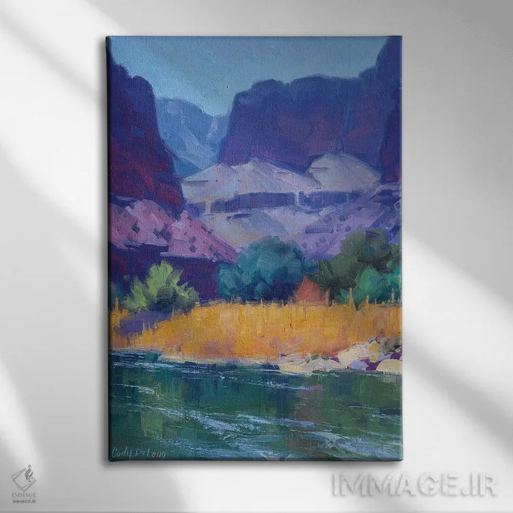 تابلو دکوراتیو نور خنک در دره اثر کدی دی لانگ - نمای روبهرو روی دیوار