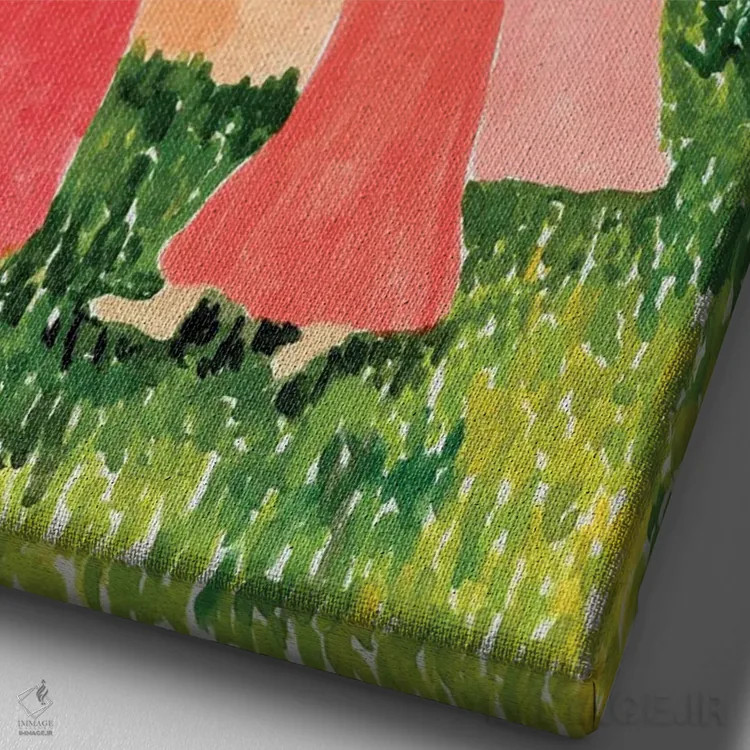 تابلو دکوراتیو حلقه رقص بلتین اثر کارولین چسیا - نمای نزدیک بافت بوم