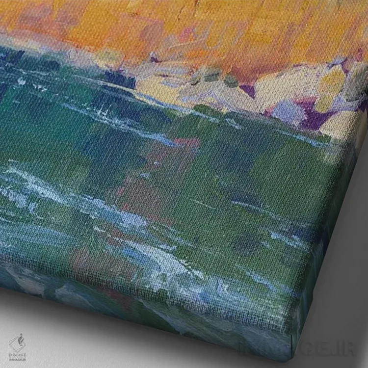 تابلو دکوراتیو نور خنک در دره اثر کدی دی لانگ - نمای نزدیک بافت بوم