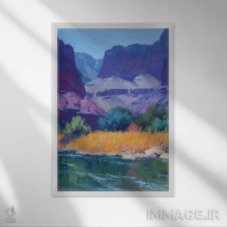 تابلو دکوراتیو نور خنک در دره اثر کدی دی لانگ - نمای قابدار سفید