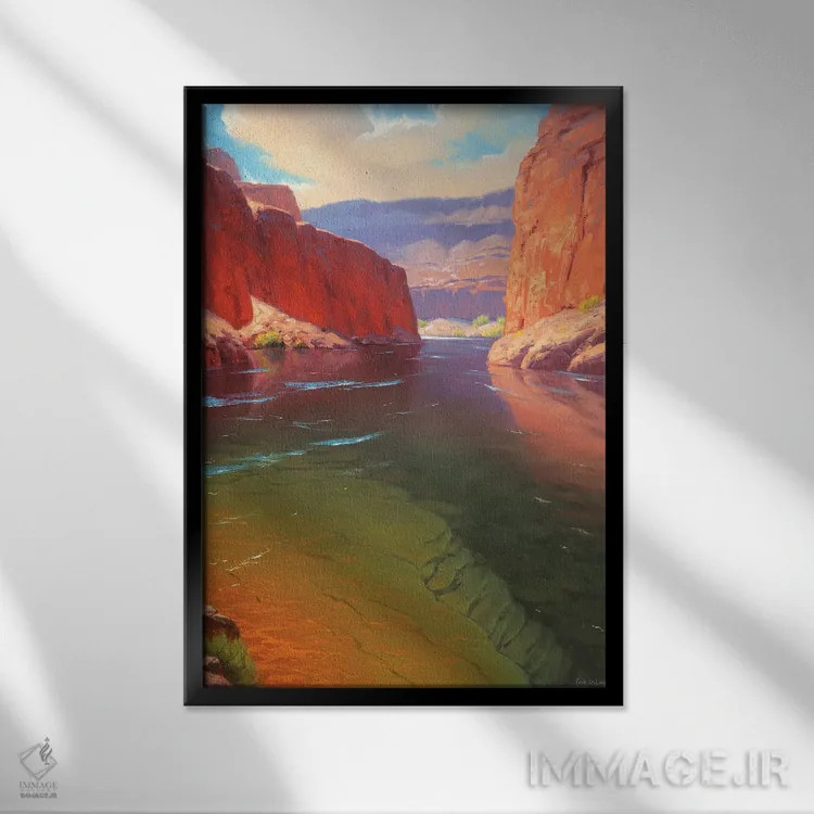 تابلو دکوراتیو ژرفای دره اثر کدی دی لانگ - نمای قابدار مشکی