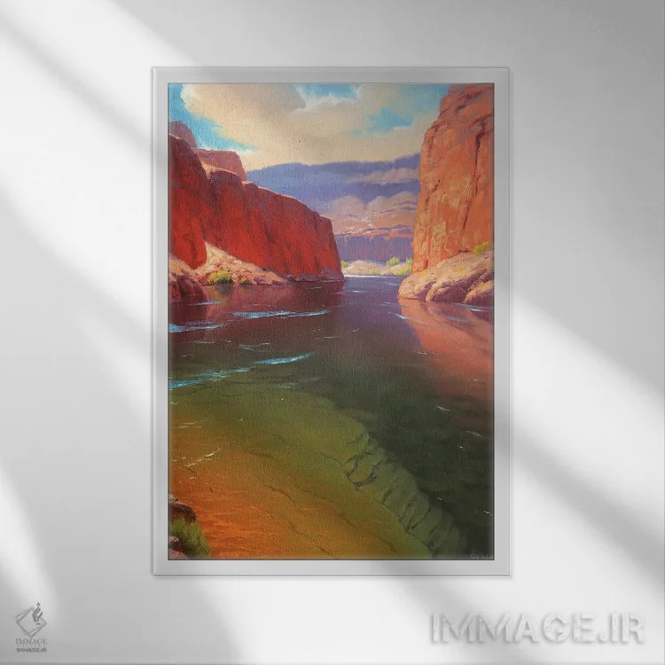 تابلو دکوراتیو ژرفای دره اثر کدی دی لانگ - نمای قابدار سفید