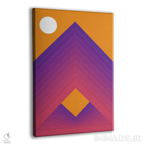 تابلو انتزاعی سپیده دم اثر دیزاینز سرکا ۷۸ - نمای پرسپکتیو محصول