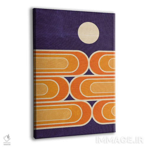 تابلو انتزاعی ماه ژوئیه اثر دیزاینز سرکا ۷۸ - نمای پرسپکتیو محصول