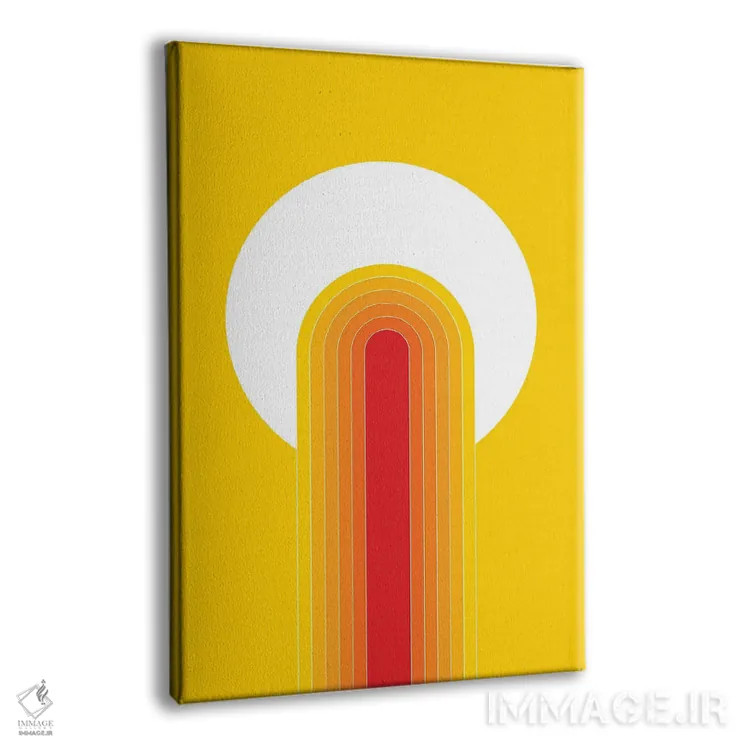 تابلو انتزاعی شعله بیابان اثر دیزاینز سرکا ۷۸ - نمای پرسپکتیو محصول