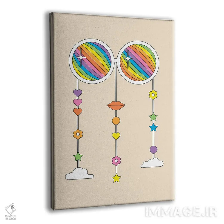 تابلو مدرن سایه های غبار ستاره ای اثر دیزاینز سرکا ۷۸ - نمای پرسپکتیو محصول