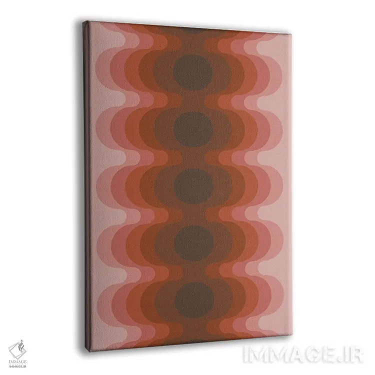 تابلو انتزاعی پژواک رز خاک آلود اثر دیزاینز سرکا ۷۸ - نمای پرسپکتیو محصول