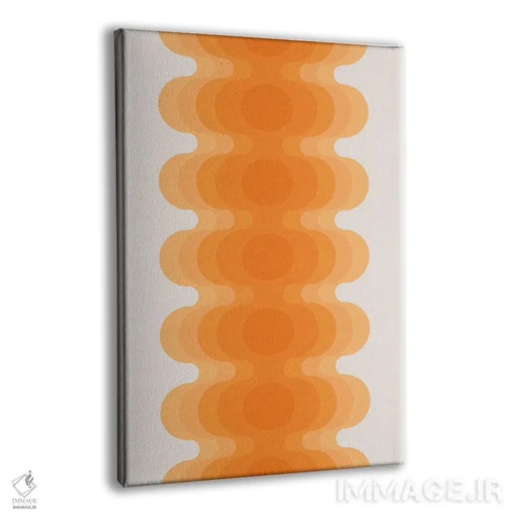 تابلو انتزاعی پژواک کرم آب میوه ای اثر دیزاینز سرکا ۷۸ - نمای پرسپکتیو محصول