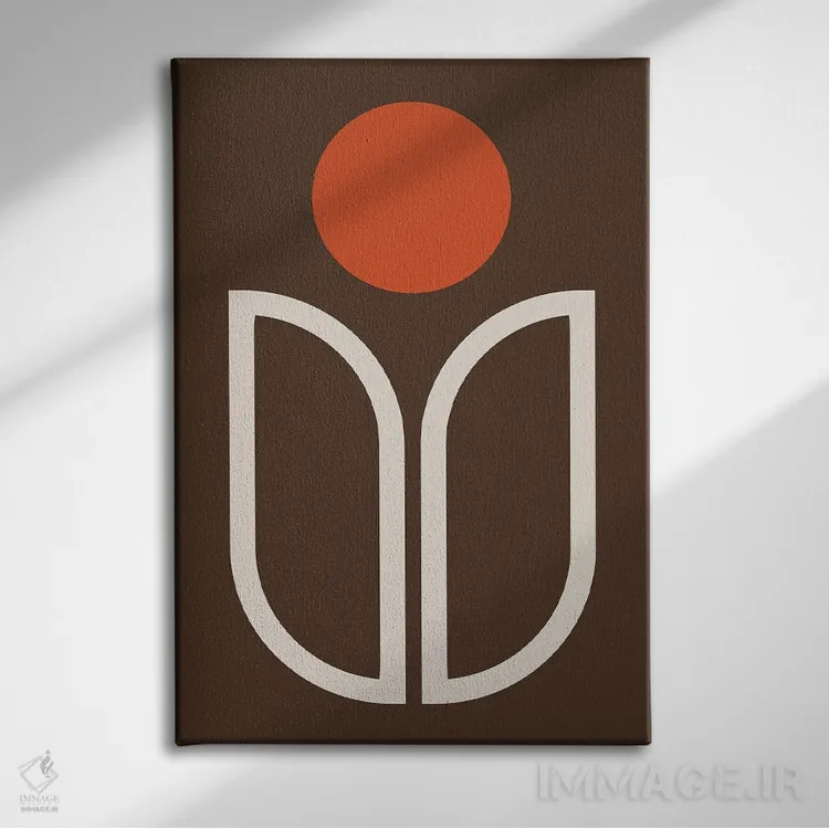 تابلو انتزاعی شکوفه نوامبر اثر دیزاینز سرکا ۷۸ - نمای روبهرو روی دیوار