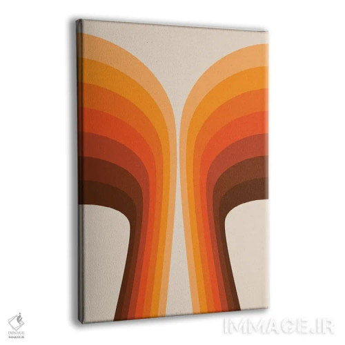 تابلو انتزاعی بال طلایی اثر دیزاینز سرکا ۷۸ - نمای پرسپکتیو محصول