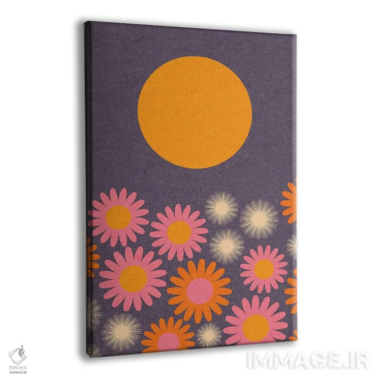 تابلو انتزاعی بهار نزدیک است اثر دیزاینز سرکا ۷۸ - نمای پرسپکتیو محصول