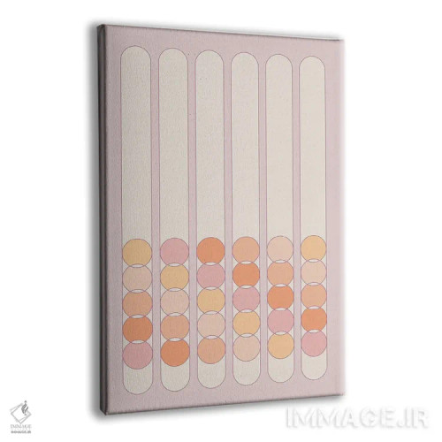 تابلو انتزاعی لغزنده یاسی اثر دیزاینز سرکا ۷۸ - نمای پرسپکتیو محصول