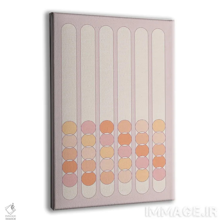 تابلو انتزاعی لغزنده یاسی اثر دیزاینز سرکا ۷۸ - نمای پرسپکتیو محصول