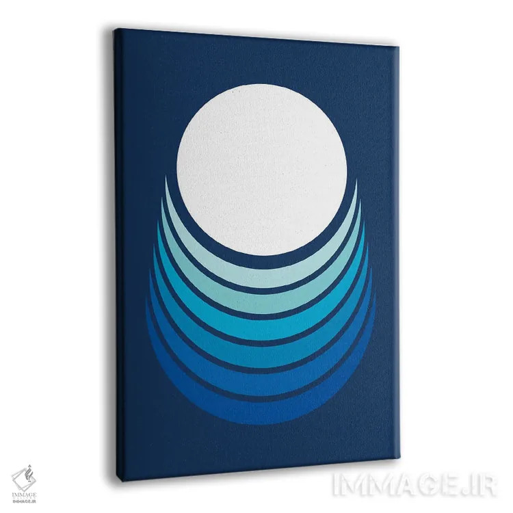 تابلو انتزاعی هلال اقیانوس اثر دیزاینز سرکا ۷۸ - نمای پرسپکتیو محصول