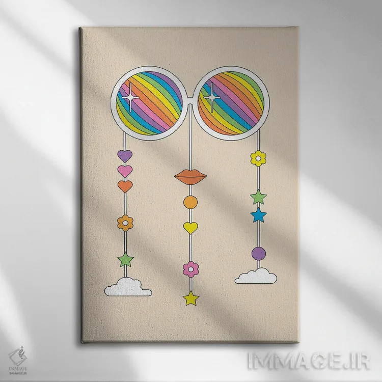 تابلو مدرن سایه های غبار ستاره ای اثر دیزاینز سرکا ۷۸ - نمای روبهرو روی دیوار