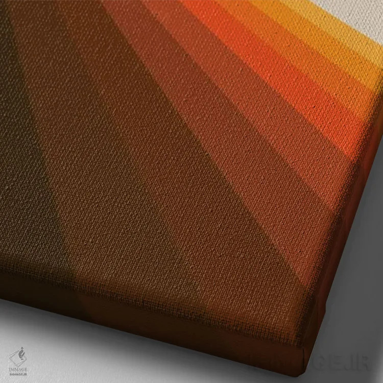 تابلو انتزاعی نیم کمان طلایی اثر دیزاینز سرکا ۷۸ - نمای نزدیک بافت بوم