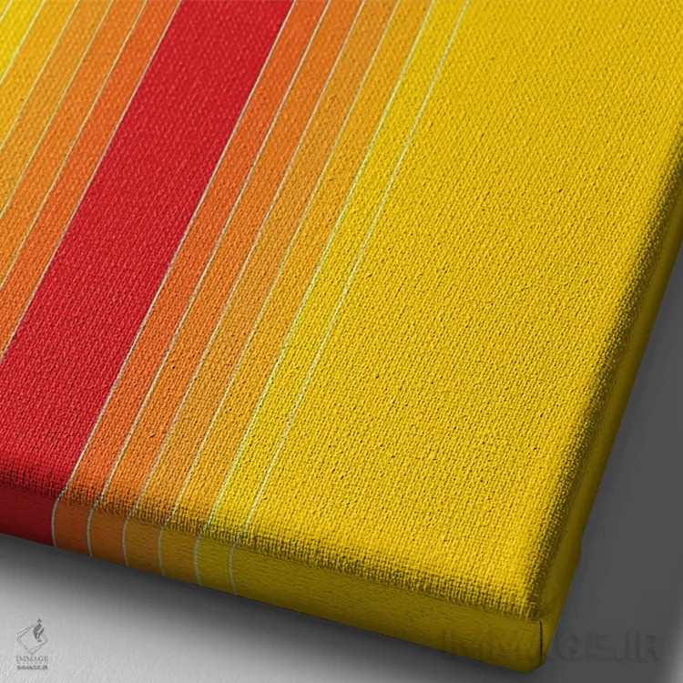 تابلو انتزاعی شعله بیابان اثر دیزاینز سرکا ۷۸ - نمای نزدیک بافت بوم