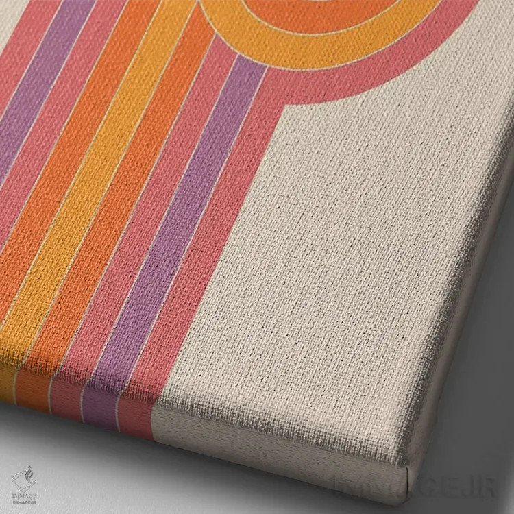 تابلو انتزاعی گره های بوکا اثر دیزاینز سرکا ۷۸ - نمای نزدیک بافت بوم