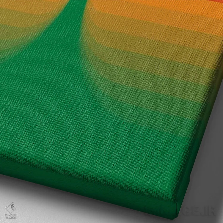 تابلو انتزاعی رشد کن اثر دیزاینز سرکا ۷۸ - نمای نزدیک بافت بوم