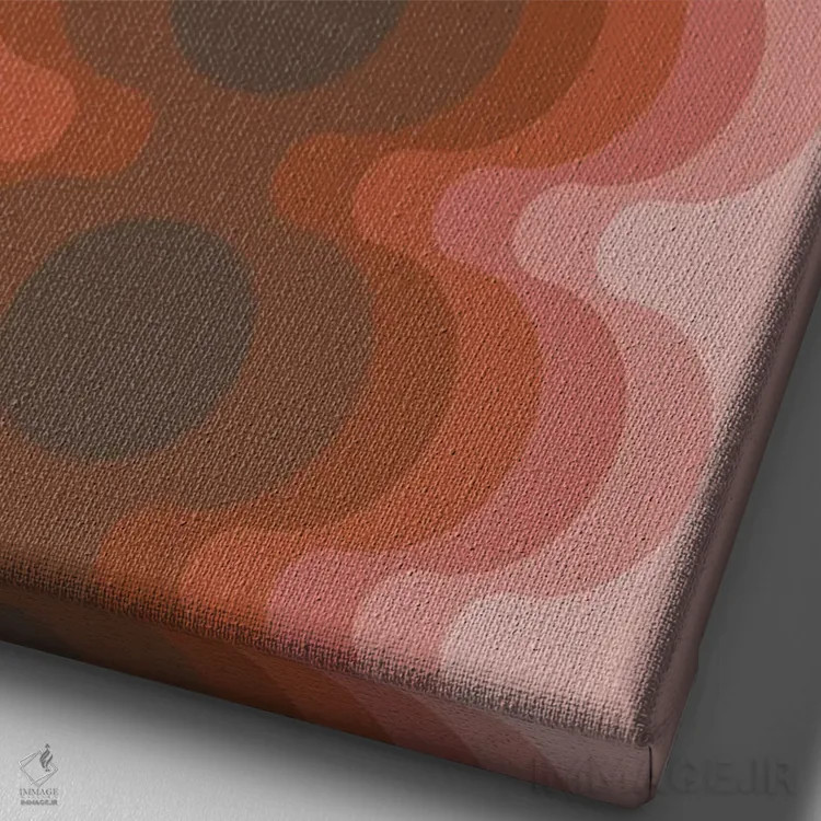 تابلو انتزاعی پژواک رز خاک آلود اثر دیزاینز سرکا ۷۸ - نمای نزدیک بافت بوم