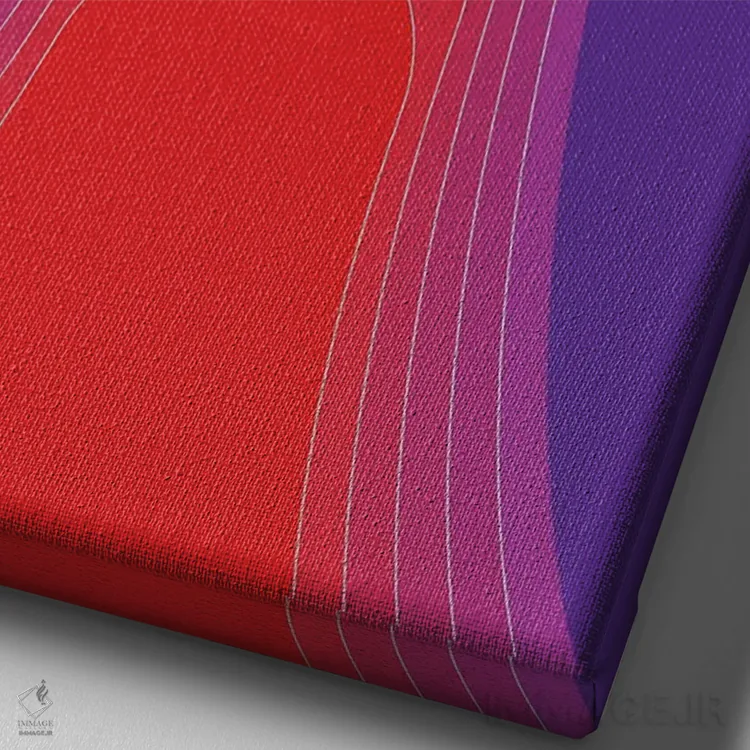 تابلو انتزاعی غروب بیابان اثر دیزاینز سرکا ۷۸ - نمای نزدیک بافت بوم