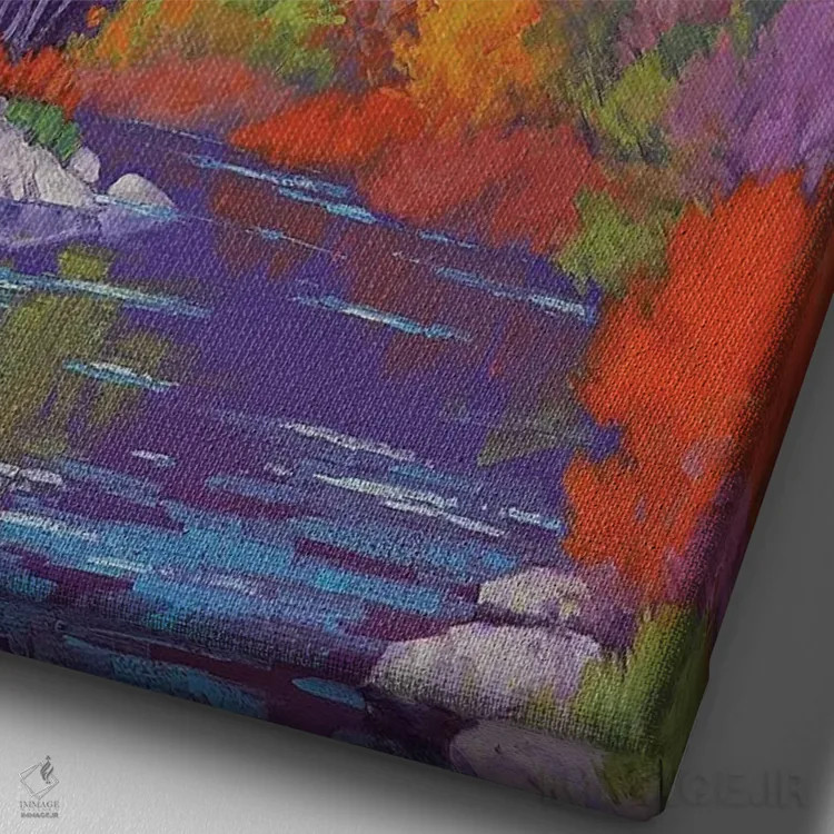 تابلو دکوراتیو پاییز جسور اثر کدی دی لانگ - نمای نزدیک بافت بوم