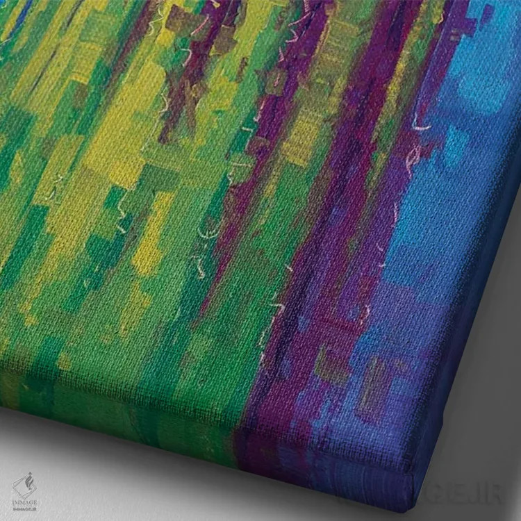 تابلو دکوراتیو دست دراز کردن اثر کدی دی لانگ - نمای نزدیک بافت بوم