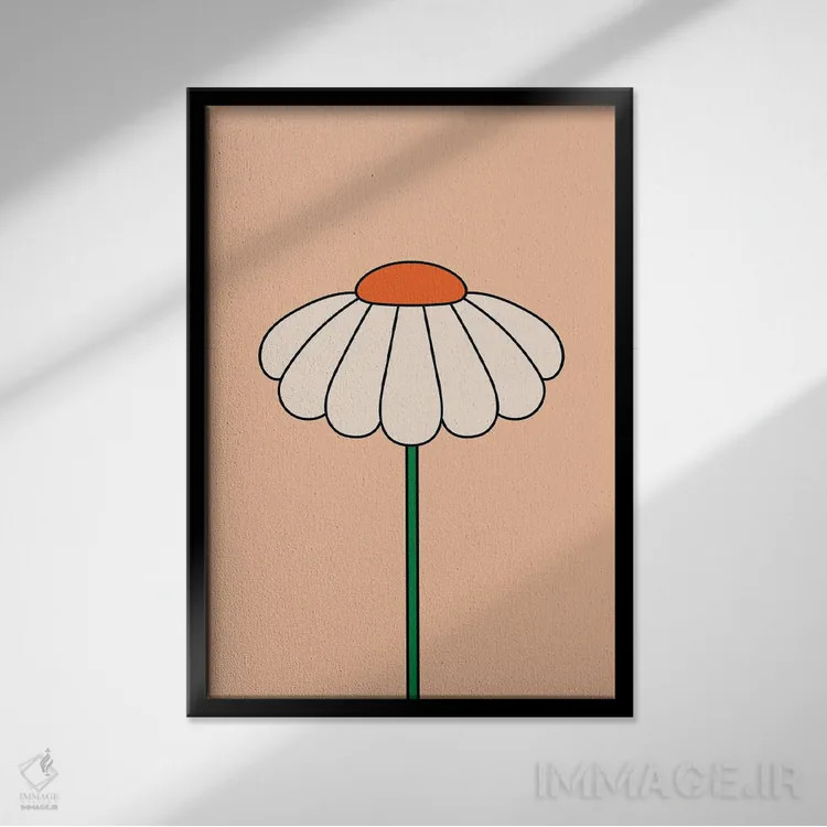 تابلو مدرن شکوفایی آوریل II اثر دیزاینز سرکا ۷۸ - نمای قابدار مشکی