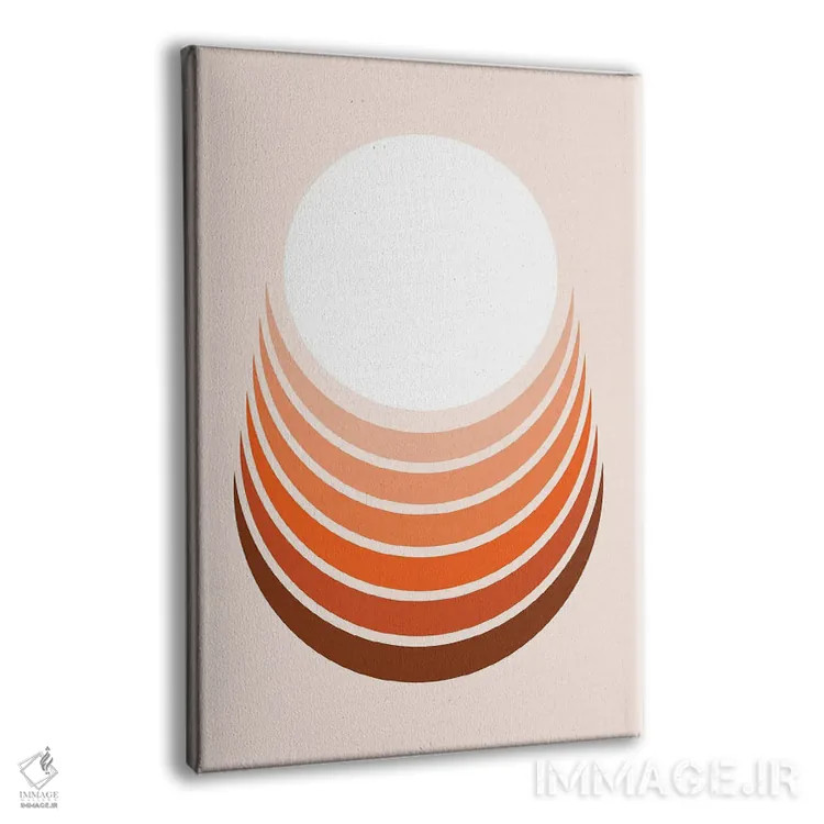 تابلو انتزاعی هلال صخره سرخ اثر دیزاینز سرکا ۷۸ - نمای پرسپکتیو محصول