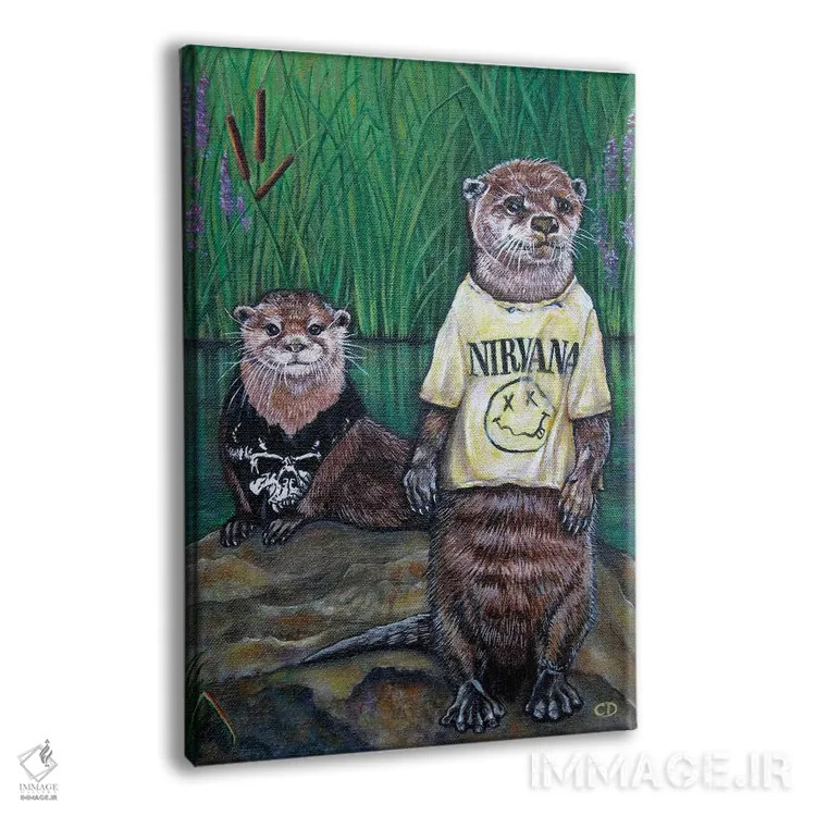 تابلو دکوراتیو سمورهای نسل X اثر سیندی دودس - نمای پرسپکتیو محصول