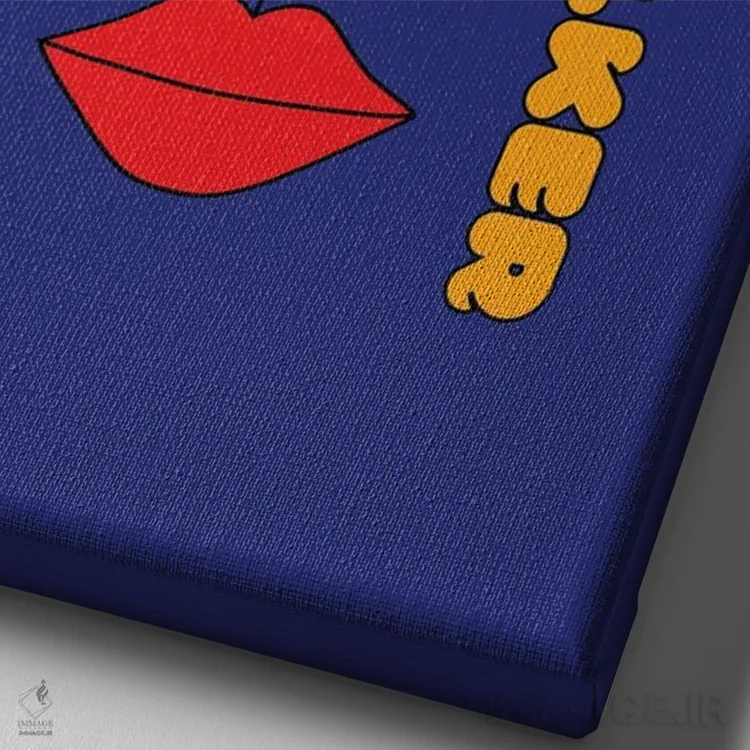 تابلو دکوراتیو کسی که در خواب صحبت می کند اثر دیزاینز سرکا ۷۸ - نمای نزدیک بافت بوم