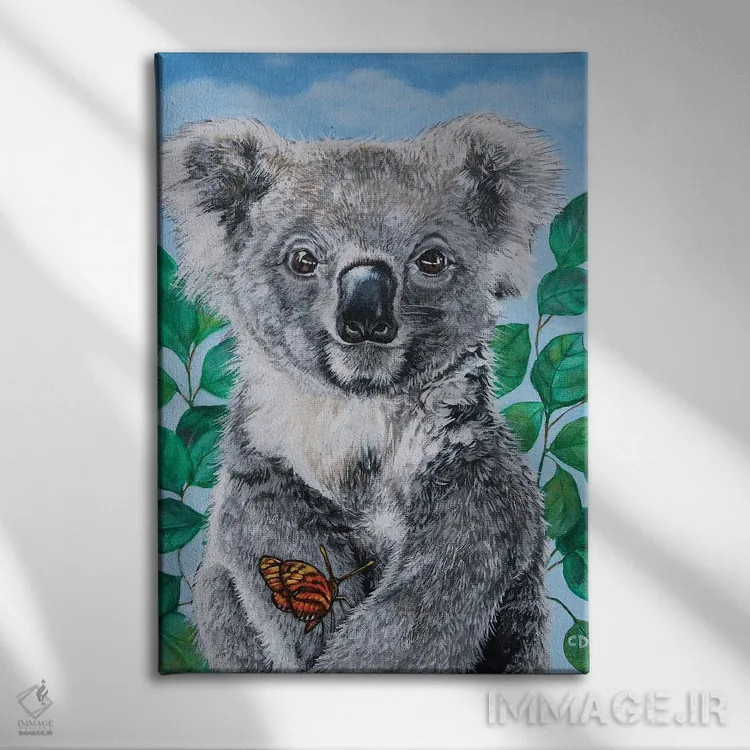 تابلو دکوراتیو کوالا اثر سیندی دودس - نمای روبهرو روی دیوار