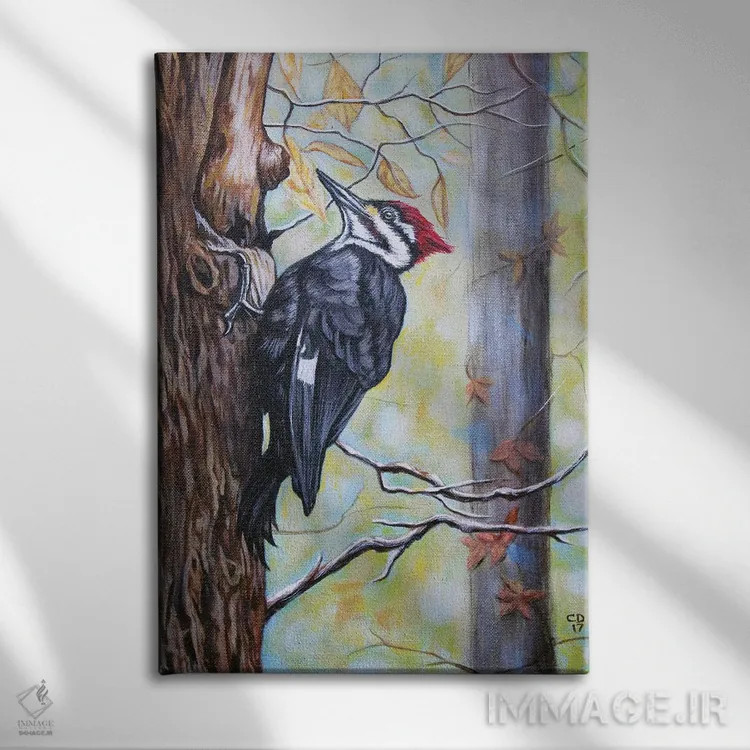 تابلو دکوراتیو وودی اثر سیندی دودس - نمای روبهرو روی دیوار