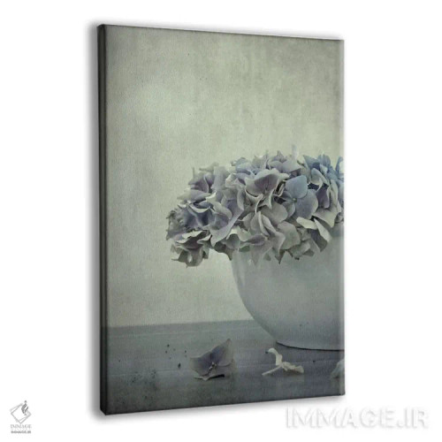 تابلو دکوراتیو هورتنزیا قدیمی اثر کلودیا دروسرت - نمای پرسپکتیو محصول