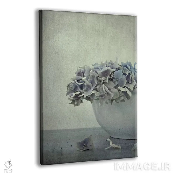 تابلو دکوراتیو هورتنزیا قدیمی اثر کلودیا دروسرت - نمای پرسپکتیو محصول